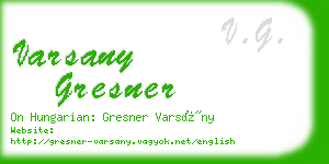 varsany gresner business card